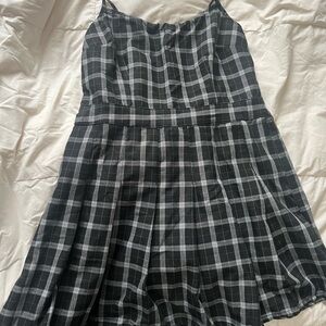 Divided Black and White Checkered Garment